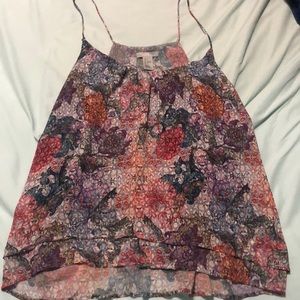 Mosaic spaghetti strap tank top.